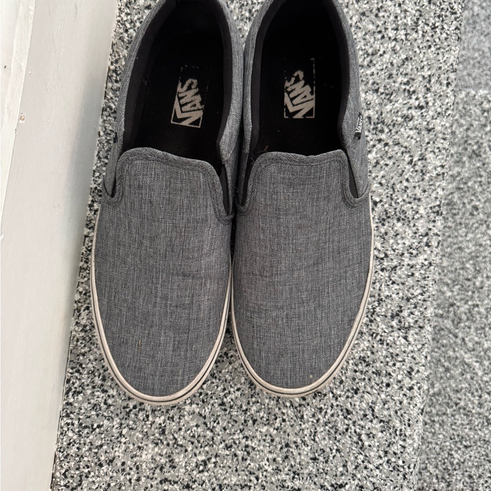 Vans Gray Slip-On Loafers Minimalist Design